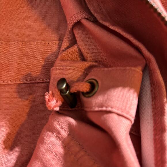 LL Bean Jacket Women Large Old Rose Zip/Snap Front Pocket Classic‎ Chore Utility - Picture 9 of 12